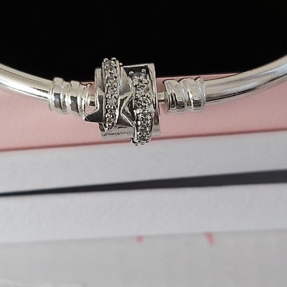 Pandora Moments Limited Edition Sterling Shooting Star Charm Bangle 592733C01-21 - Picture 8 of 9